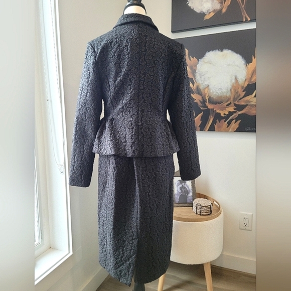 SHEIN DECDS Retro 40s Peplum Skirt Suit NWOT - Picture 8 of 16